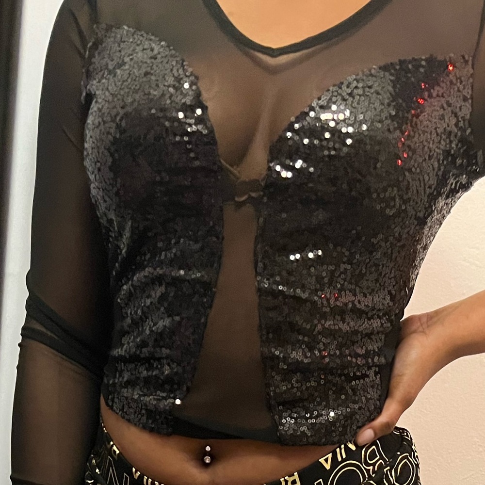 Black See through shirt